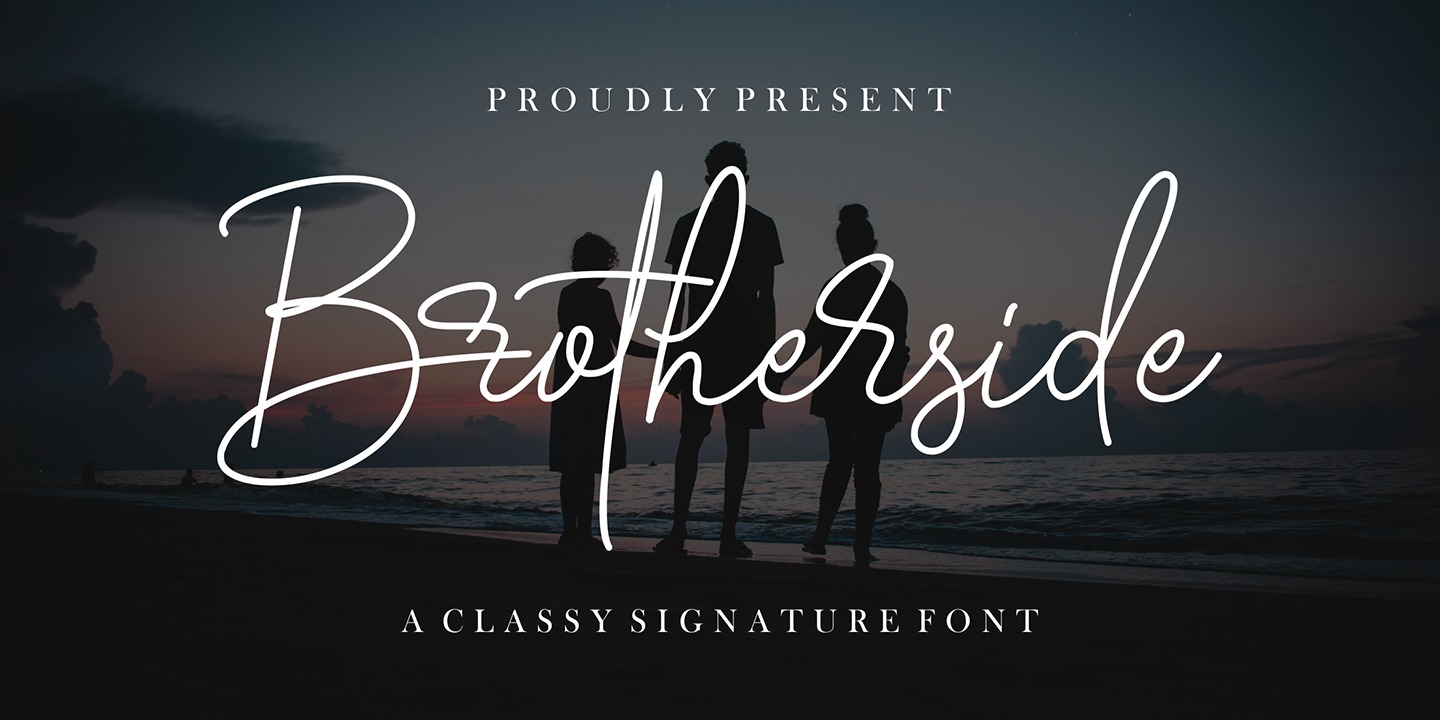 Brotherside Signature Font preview